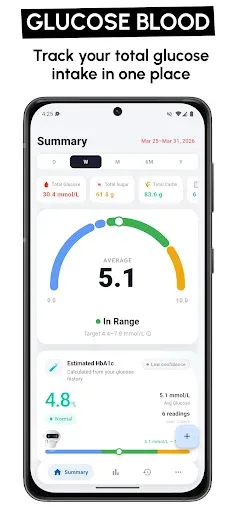 Скриншот 1 — Glucose Blood Sugar Tracker