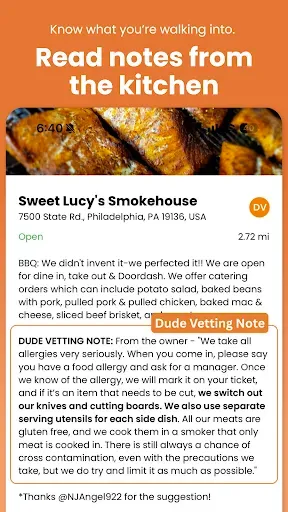 Скриншот 2 — Gluten Dude: GF Restaurants