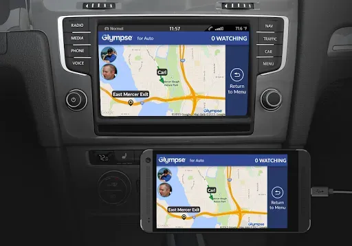 Скриншот 1 — Glympse for Auto - Share GPS