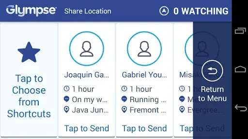 Скриншот 4 — Glympse for Auto - Share GPS