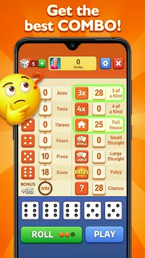Скриншот 2 — Yatzy - Classic Dice Game