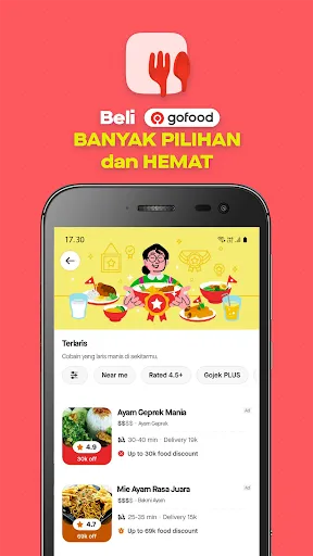 Скриншот 3 — Gojek - Transportasi & Makanan