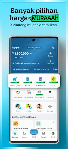 Скриншот 1 — GoPay: Transfer, Bayar, QRIS