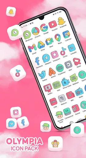 Скриншот 1 — Olympia - Cartoon Icons Pack
