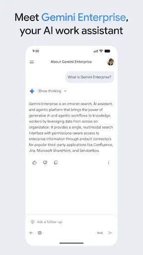 Скриншот 1 — Google Gemini Enterprise