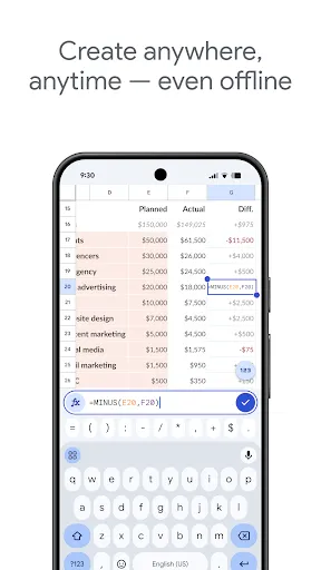 Скриншот 2 — Google Таблицы