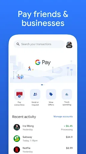 Скриншот 1 — Google Pay