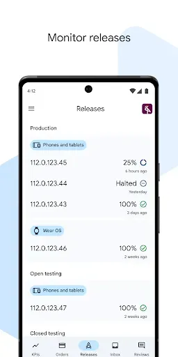 Скриншот 2 — Google Play Console
