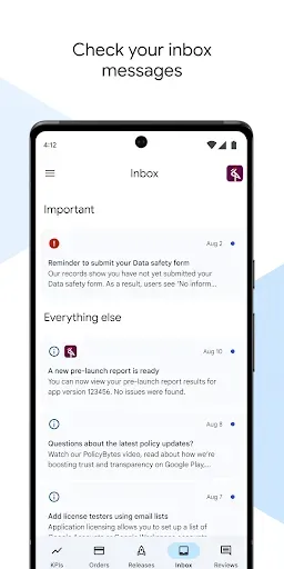 Скриншот 3 — Google Play Console
