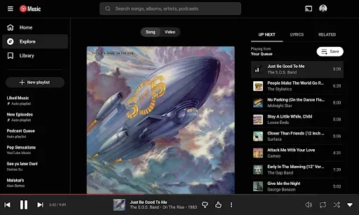 Скриншот 4 — YouTube Music для Chromebook