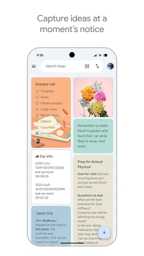 Скриншот 1 — Google Keep – заметки и списки