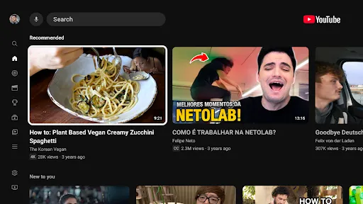 Скриншот 1 — YouTube for Android TV