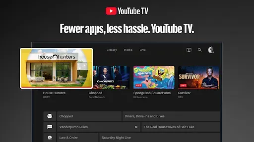 Скриншот 1 — YouTube TV: Live TV & more