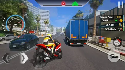 Скриншот 1 — мото Traffic Bike Rider: гонки