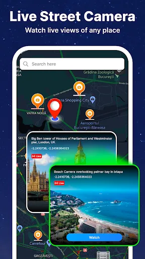 Скриншот 2 — Живая Земля карта- GPS камера