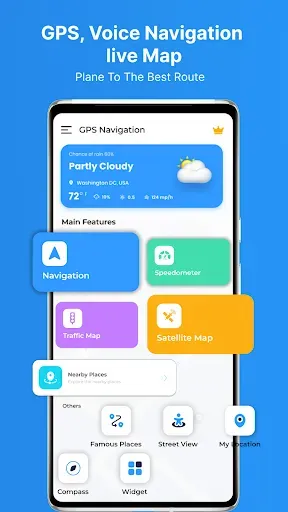 Скриншот 1 — GPS, Voice Navigation live Map