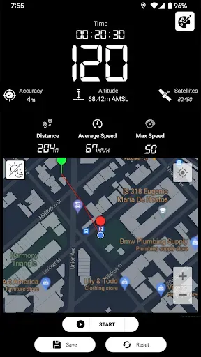 Скриншот 2 — GPS спидометр – одометр