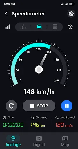 Скриншот 2 — GPS Cпидометр - Oдометр