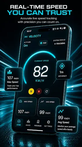 Скриншот 1 — GPS Speedometer: Speed Tracker
