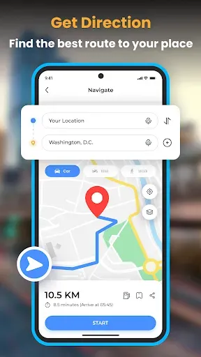 Скриншот 1 — GPS Navigation Live Map Camera