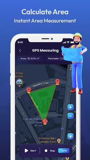 Скриншот 1 — Gps Area Calculator