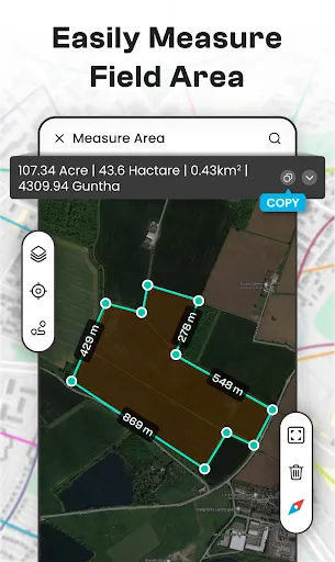 Скриншот 1 — GPS Land Field Area Measure