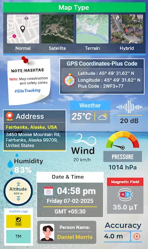 Скриншот 4 — GPS 지도 카메라 (GPS Map Camera)