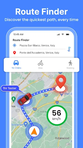 Скриншот 1 — GPS, карты и навигация, маршру