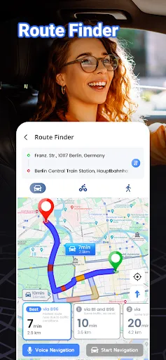 Скриншот 1 — GPS-навигатор: Поиск маршрута