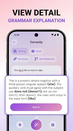 Скриншот 2 — Correctly: AI Grammar Checker