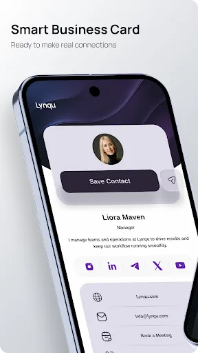 Скриншот 1 — Lynqu: Digital Business Card