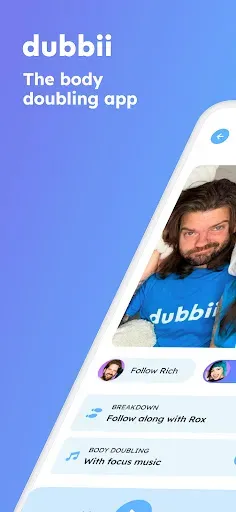 Скриншот 1 — dubbii: the body doubling app