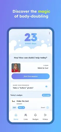 Скриншот 3 — dubbii: the body doubling app