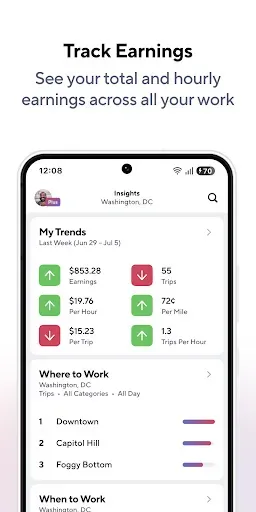 Скриншот 4 — Gridwise: Gig Driver Assistant