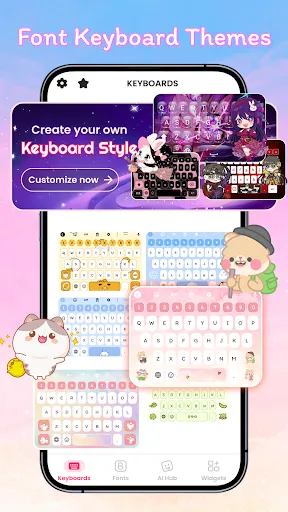 Скриншот 1 — Font Keyboard Themes, Emoji