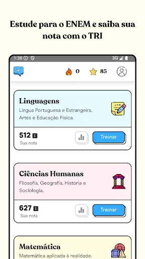 Скриншот 1 — respostaCerta: Questões ENEM