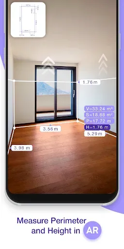 Скриншот 1 — AR Plan 3D - Линейка, Рулетка