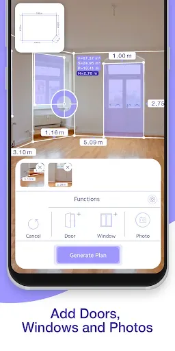 Скриншот 2 — AR Plan 3D - Линейка, Рулетка