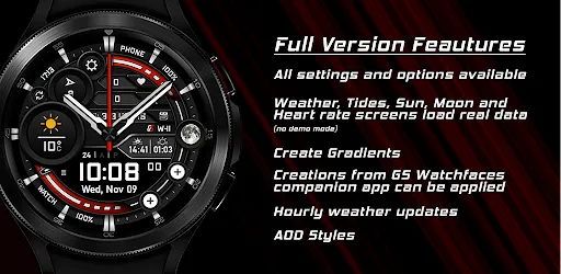 Скриншот 2 — GS Weather 11 Hybrid Watchface