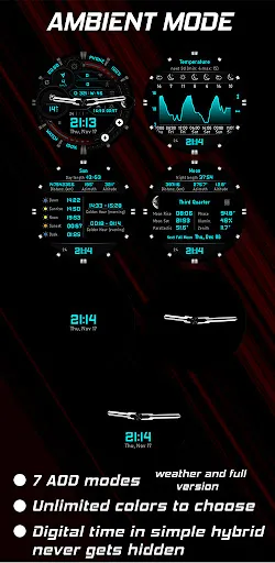 Скриншот 4 — GS Weather 11 Hybrid Watchface