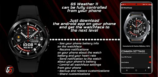 Скриншот 8 — GS Weather 11 Hybrid Watchface