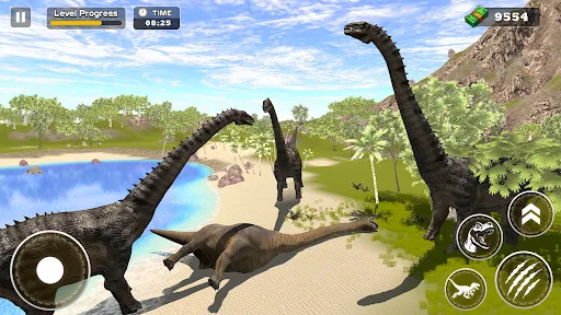 Скриншот 1 — Dino Clash Primal Beasts Game!