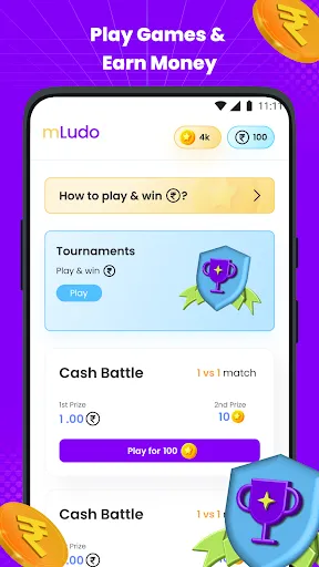 Скриншот 2 — Ludo Rewards: Play & Earn Cash