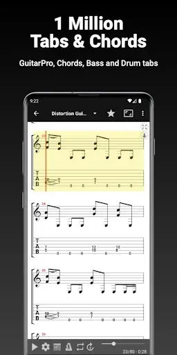 Скриншот 1 — GuitarTab - Tabs & Chords Pro