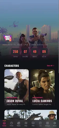 Скриншот 1 — GTA VI Companion & Countdown