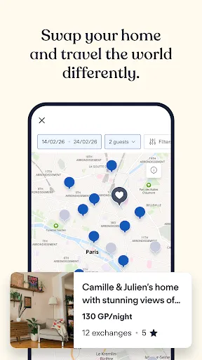 Скриншот 1 — HomeExchange - House Swapping