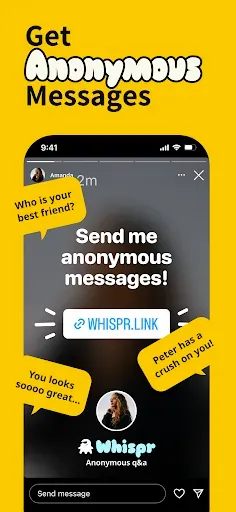 Скриншот 5 — Whispr: Honest Q&A with friend