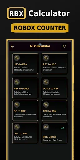 Скриншот 1 — RBX Counters - Get Rbux Calc