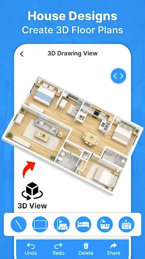 Скриншот 3 — Floor Plan Creator: Home DecAi