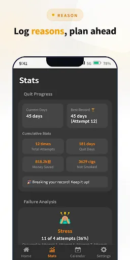 Скриншот 7 — Quit Smoking : Tracker & Timer